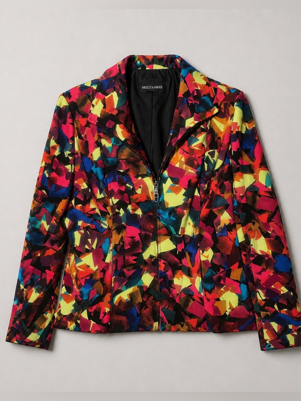 Molly & Maxx Colorful Abstract Print Jacket M